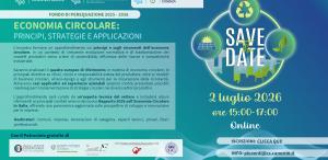 Save the date 02 luglio 2026 Economia Circolare Save the date 02 luglio 2026