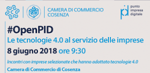 8 giugno 2018 open puno impresa digitale camera di commercio di cosenza industria 4.0