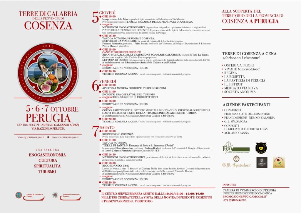 Programma delle attività Perugia 5-7 ottobre 2017