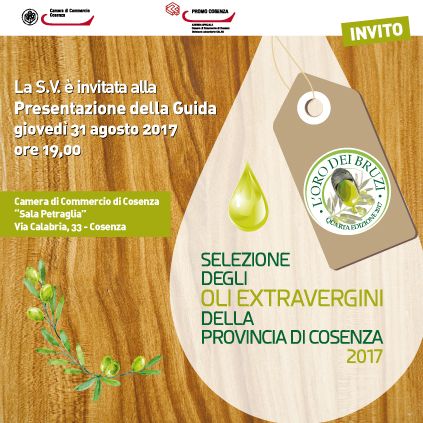 Invito all'evento di presentazione della guida "L'Oro dei Bruzi" edizione 2017