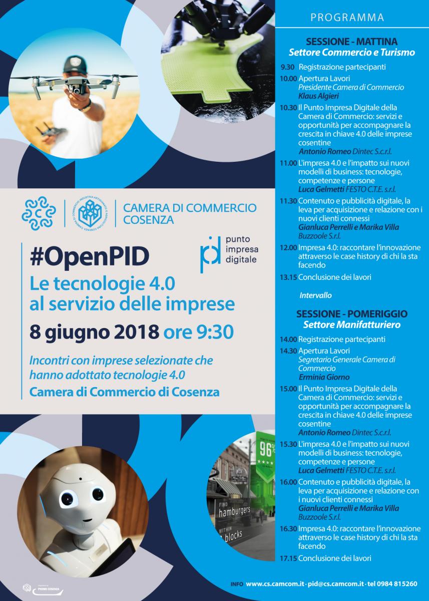Programma openpid tecnologie 4.0 camera di commercio di cosenza